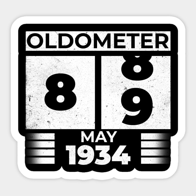 Oldometer 89 Years Old Born In May 1934 Sticker by RomanDanielsArt